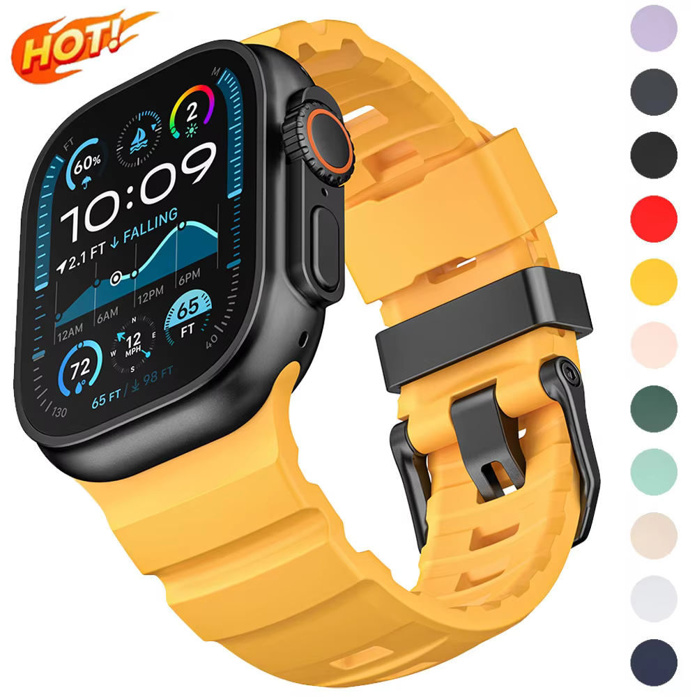 Bracelet en Silicone pour Apple Watch Ultra 3 2 49mm