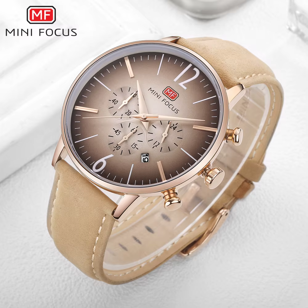 MINI FOCUS mode étanche hommes montres haut de gamme de luxe chronographe Quartz