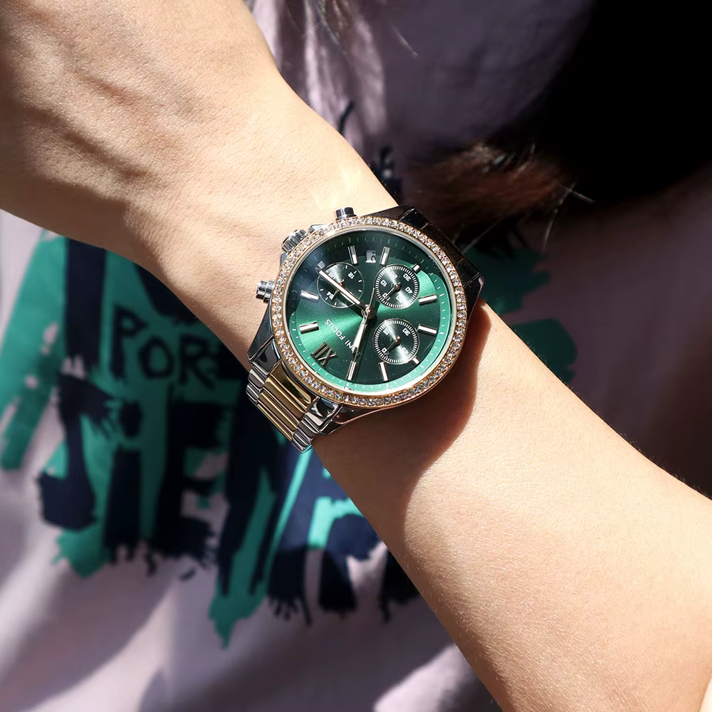 Montre à quartz multifonctionnelle pour femme MINI FOCUS - Acier inoxydable