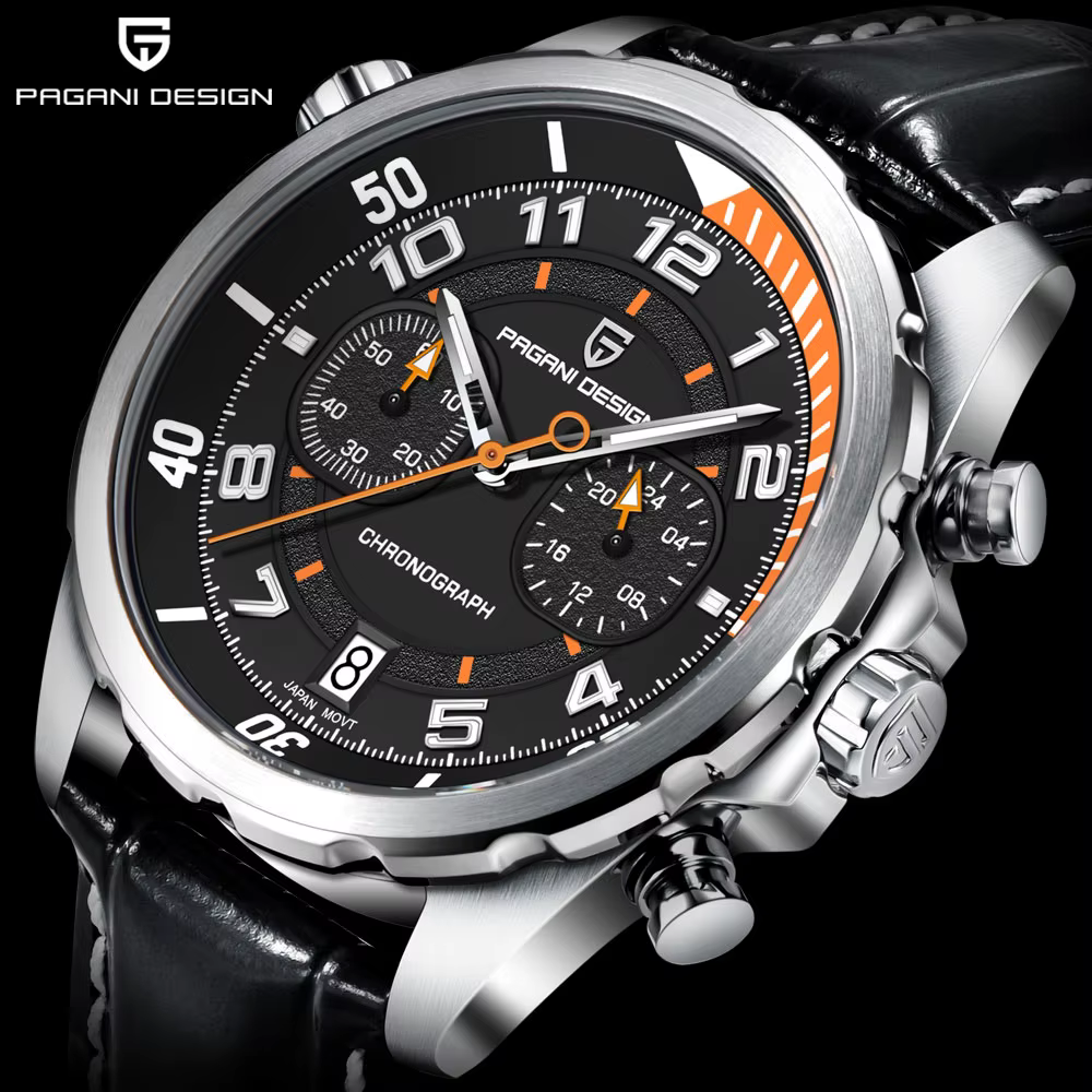 PAGANI DESIGN nouveau 1811 montre pour hommes 44mm montre-bracelet à Quartz multifonctionnel chronographe haut de gamme