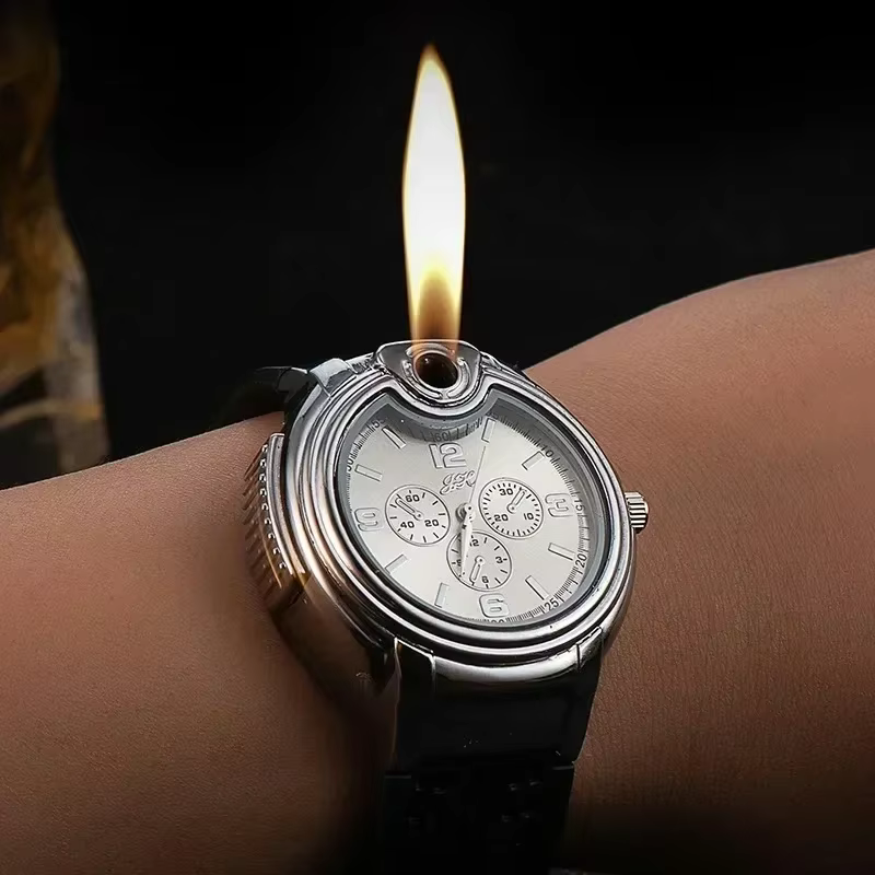 Briquet de montre à gaz ChimMetal pour hommes, briquet aste portable, coupe-vent, cadeau de personnalité cool, mode extérieure, nouveau