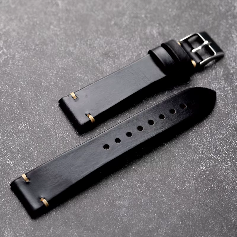 Horween-Bracelet de montre en cuir Dnomexcel fait à la main pour homme