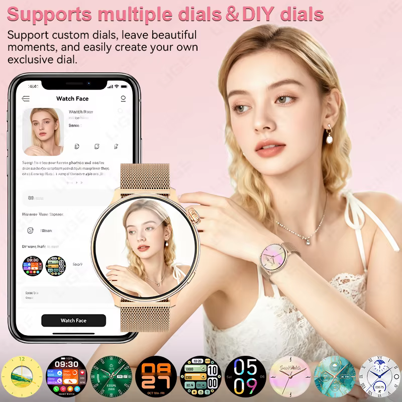 Montre connectée de luxe LIGE pour femmes