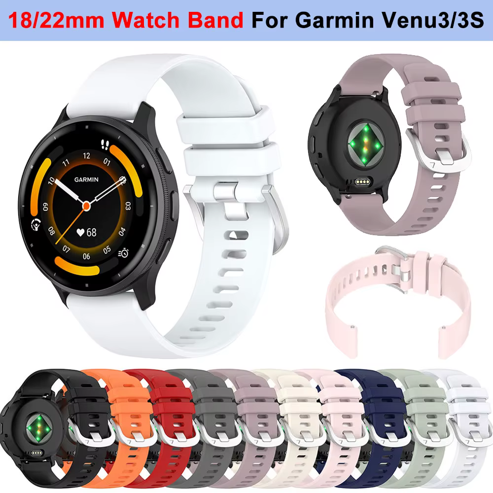 Bracelet de montre en silicone d'origine pour Garmin Venu 3 3S