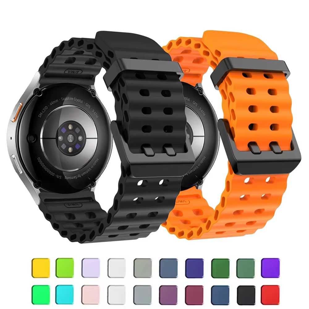 Bracelet pour Samsung Galaxy Watch 7/6/5 Pro/4 classique 40mm 44mm Sport Silicone sans espaces poignet correa