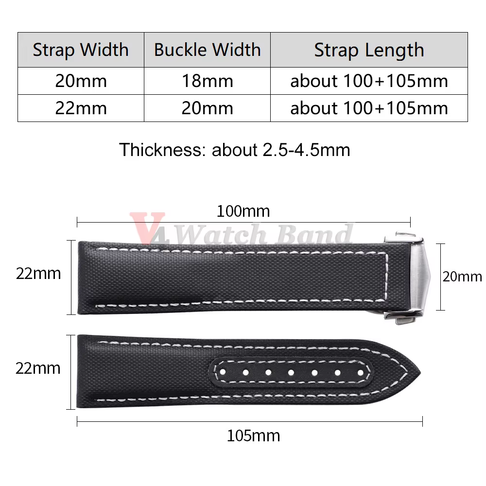 Bracelet de montre en Nylon pour toile de voile