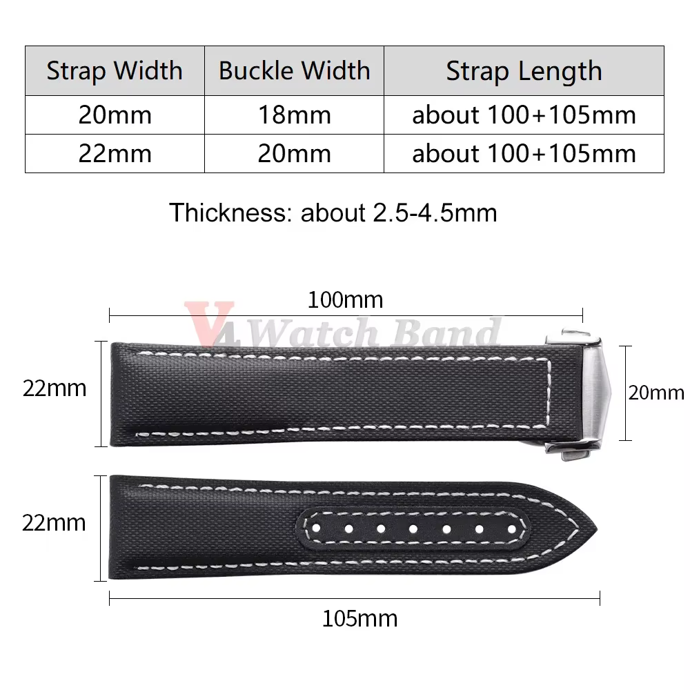 Bracelet de montre en Nylon pour toile de voile