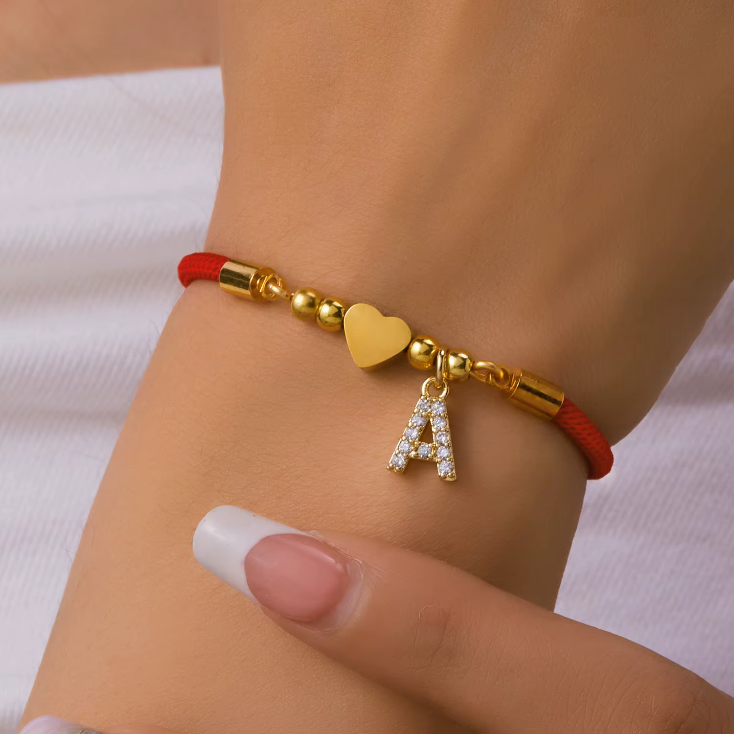 Bracelet Initial en acier inoxydable pour femmes