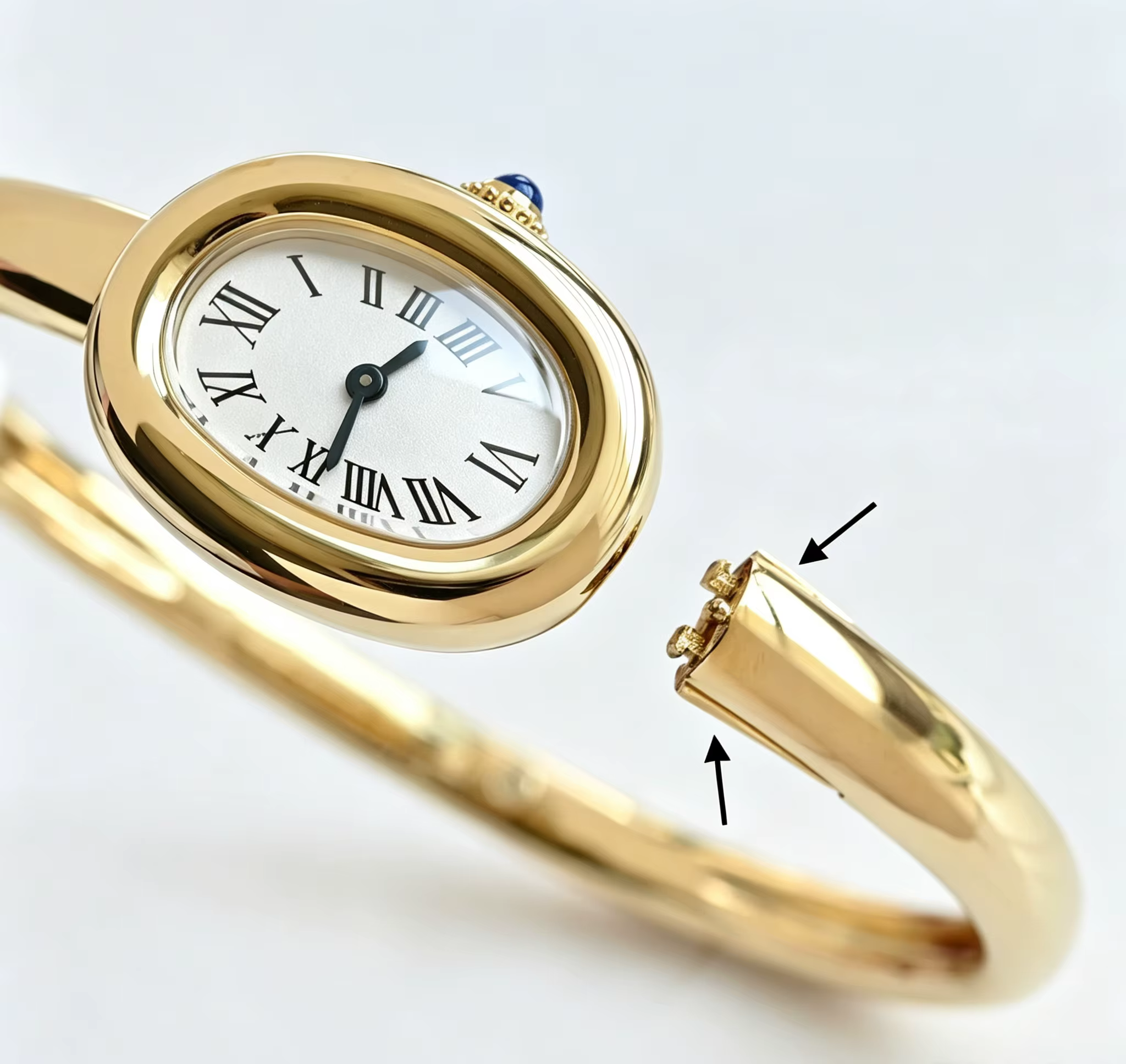 Nouvelle montre en acier quartz or pour femme, design luxueux, Reloj, étanche 3ATM, montre tendance en tailles 15, 16, 17 pour femmes