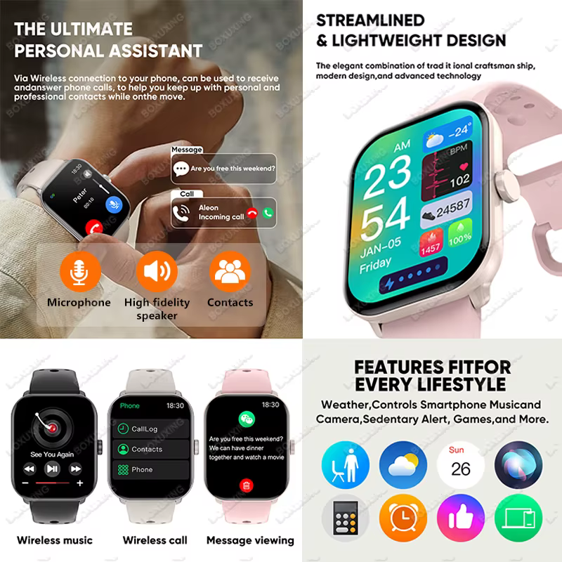 Nouvelle montre connectée GPS 2026 avec écran AMOLED Ultra HD de 2