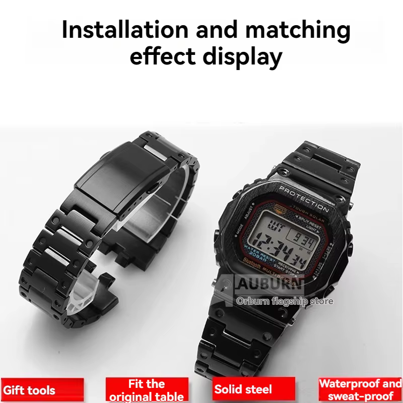 B5000 Mod kit boîte en acier inoxydable bracelet de lunette pour g-shock 3459 gmwb5000 kit
