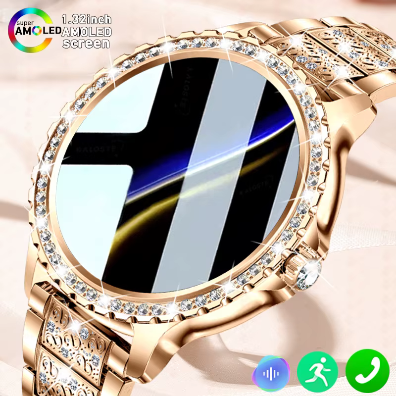 Montre intelligente à écran AMOLED pour femme