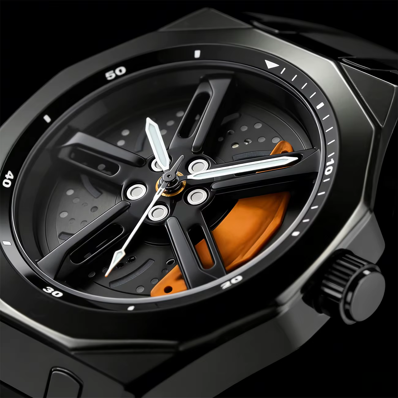 Nouvelle montre pour homme de haute qualité avec un design à roues rotatives