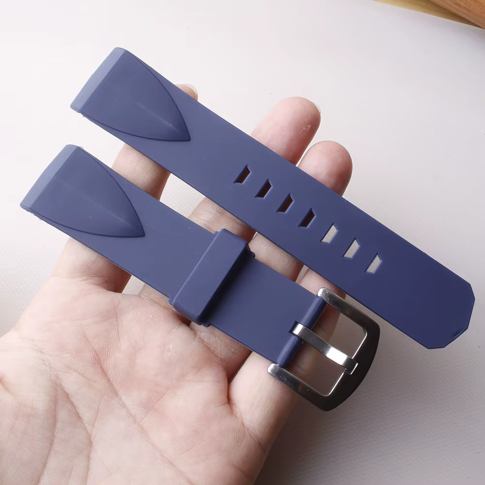 22mm 24mm Bracelet de montre en Silicone en caoutchouc