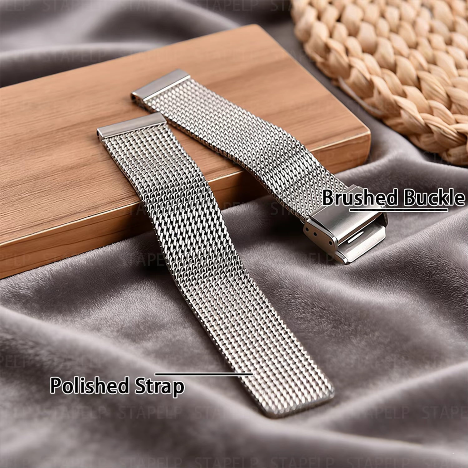 Bracelet de montre en maille métallique 18-19-20-21-22 mm à dégagement rapide