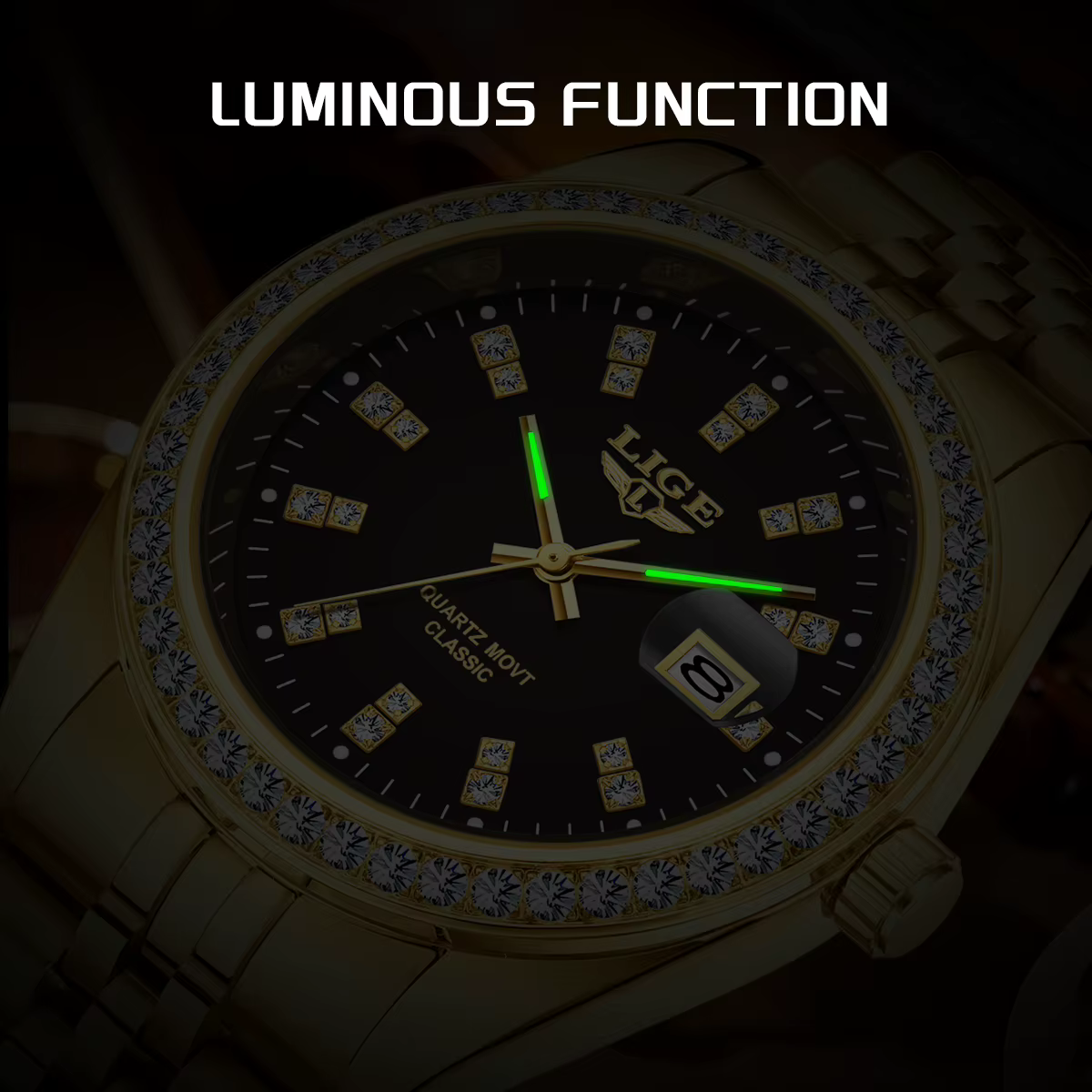 LIGE homme montre nouvelle mode Sport étanche Simple doré hommes montres Quartz horloge inoxydable Stap