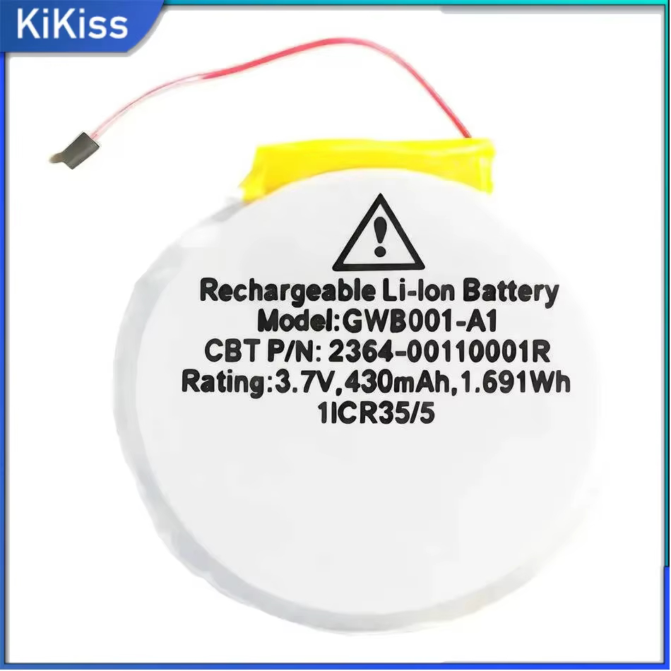 Batterie de montre intelligente haute efficacité 430Mah, performances durables, adaptée au GWB001-A1 2364-00110001R