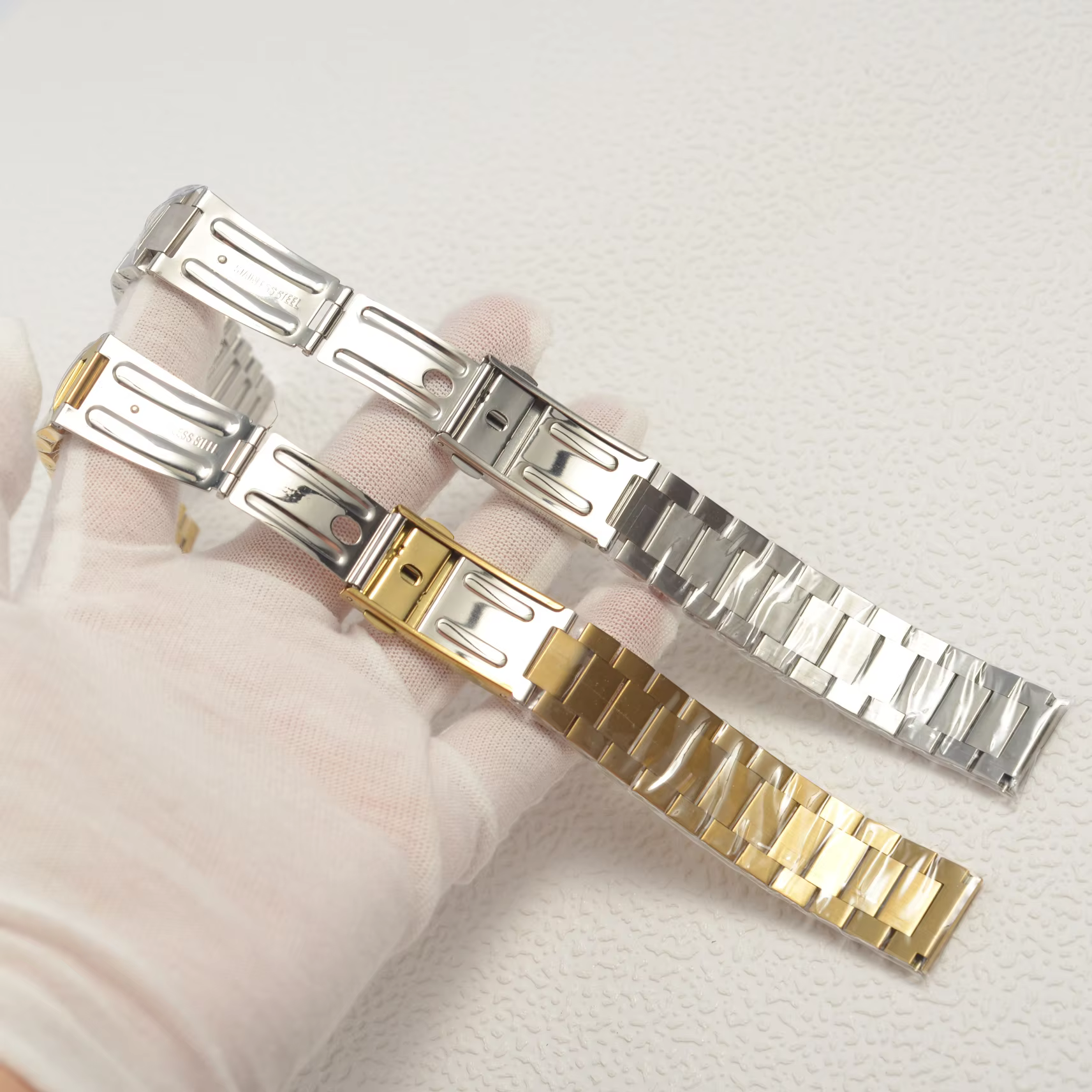 Bracelet de montre en acier inoxydable couleur argent massif 18 mm Diastar 01570 pour Rado