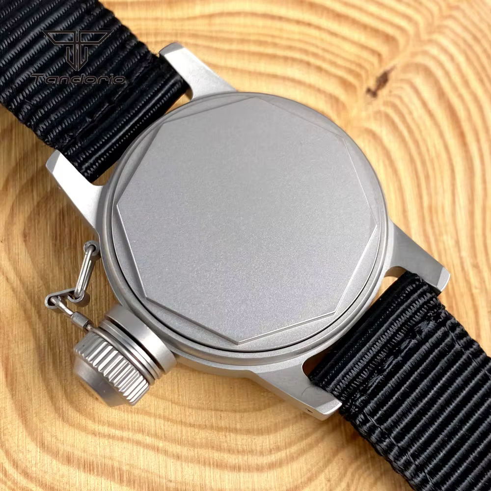 Tandorio 36mm montre mécanique Frogman mis5 8215/PT5000 Movt dôme verre saphir lumineux militaire étanche hommes montre-bracelet