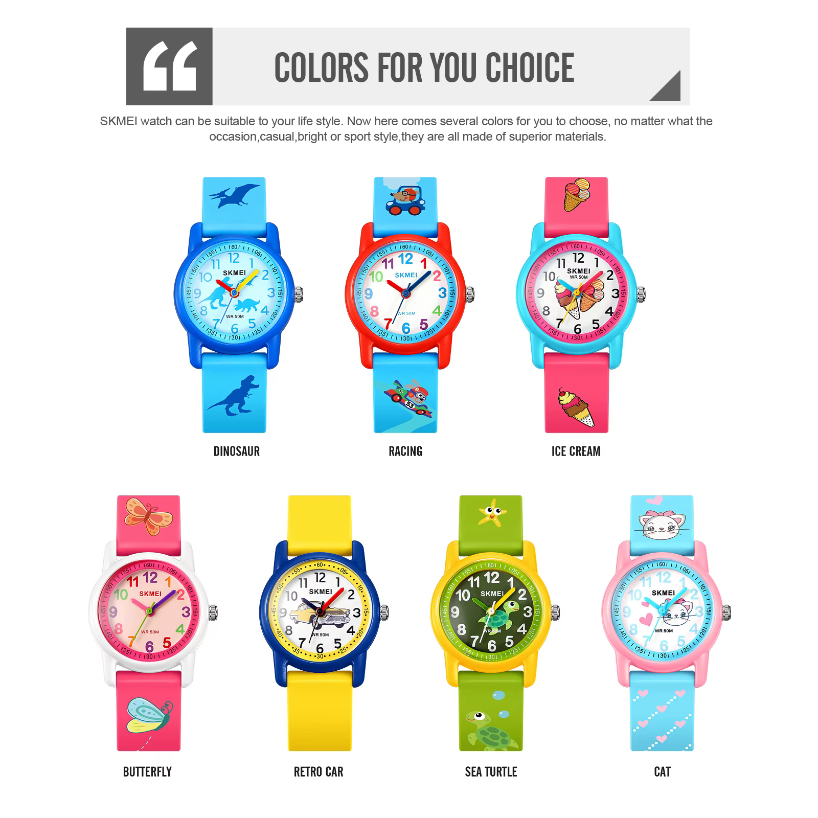 Montres de sport étanches pour enfants
