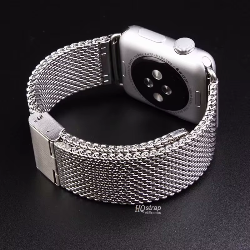 Bracelet milanais 1.0mm pour Apple Watch 49mm 45mm 44mm 41mm 40mm 38mm 42mm