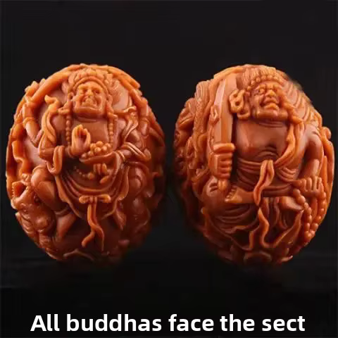 Bracelet en noyaux d'olivier à grandes graines, sculpture nucléaire, dix mille bouddhes Asahi, chaîne à main, dieu de la richesse, bijoux Maitreya Guanyin, 1.9