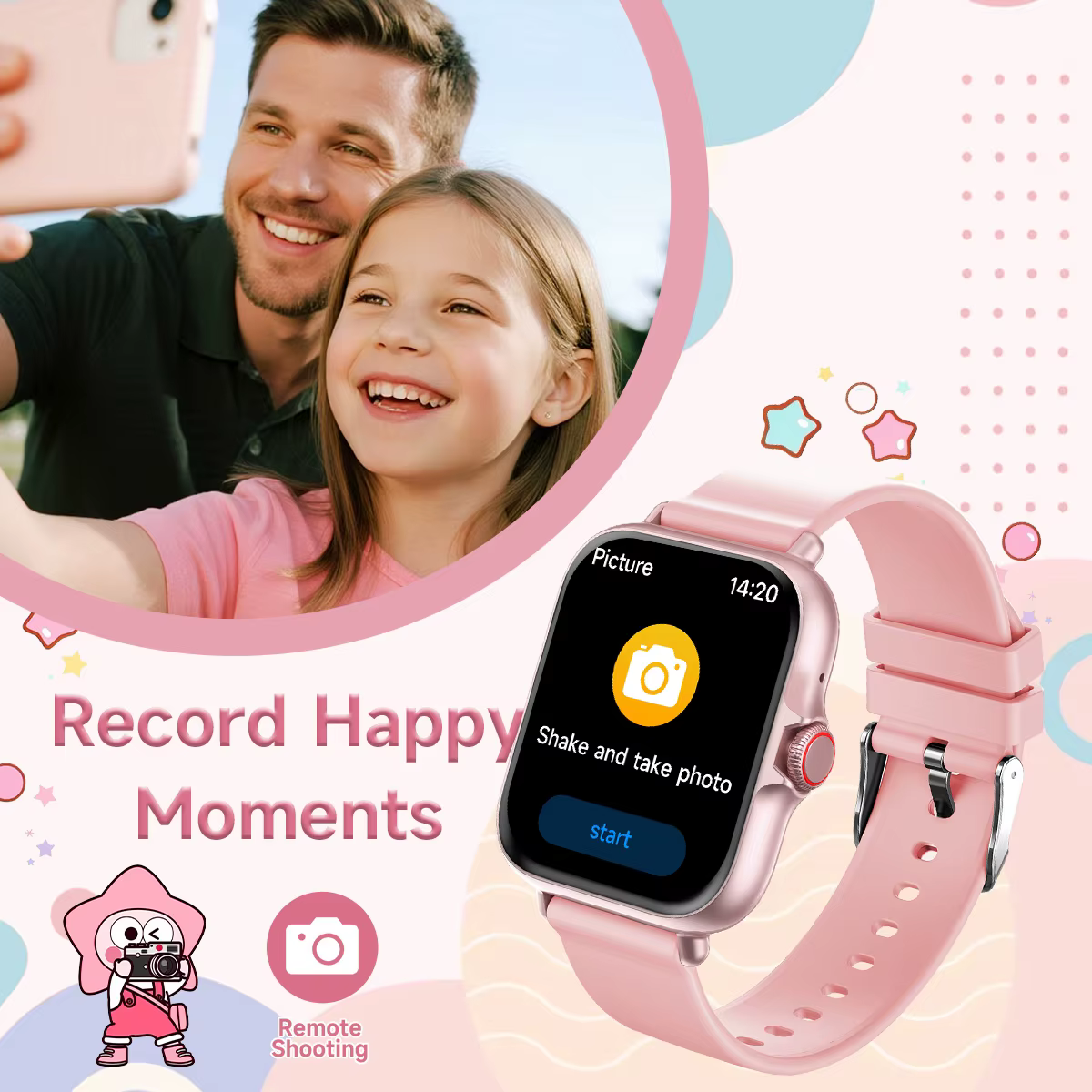 Nouvelle Montre Connectée Enfant 2026 1.83'' HD Appel Bluetooth Partenaire d'Étude Lecteur de Musique Multilingue Mini Jeux Calculatrice Cadeau d'Anniversaire
