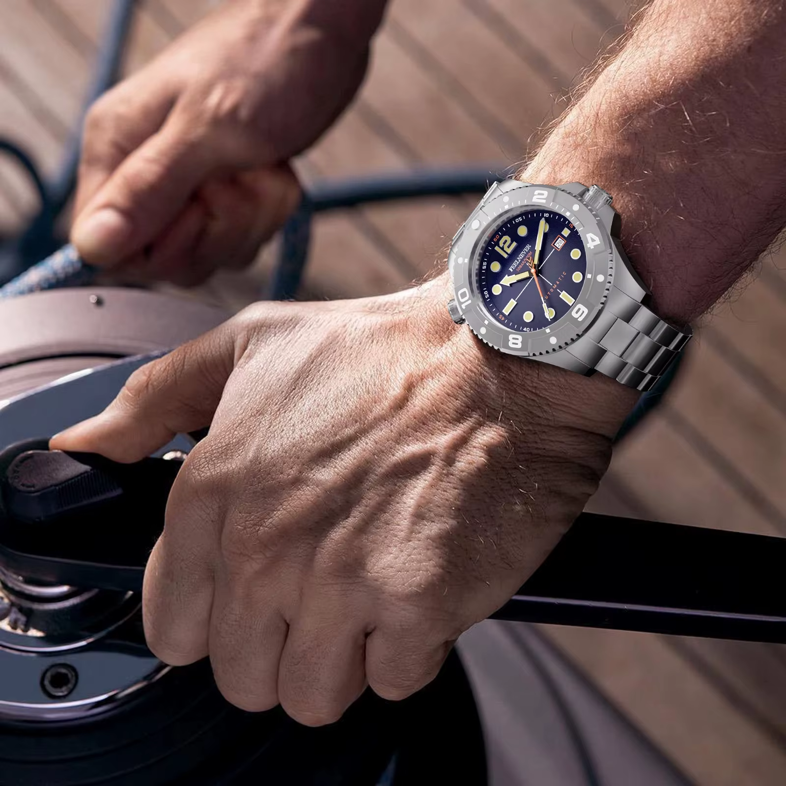 Top marque de luxe montre mécanique Profession Sport décontracté en acier inoxydable automatique montres pour hommes