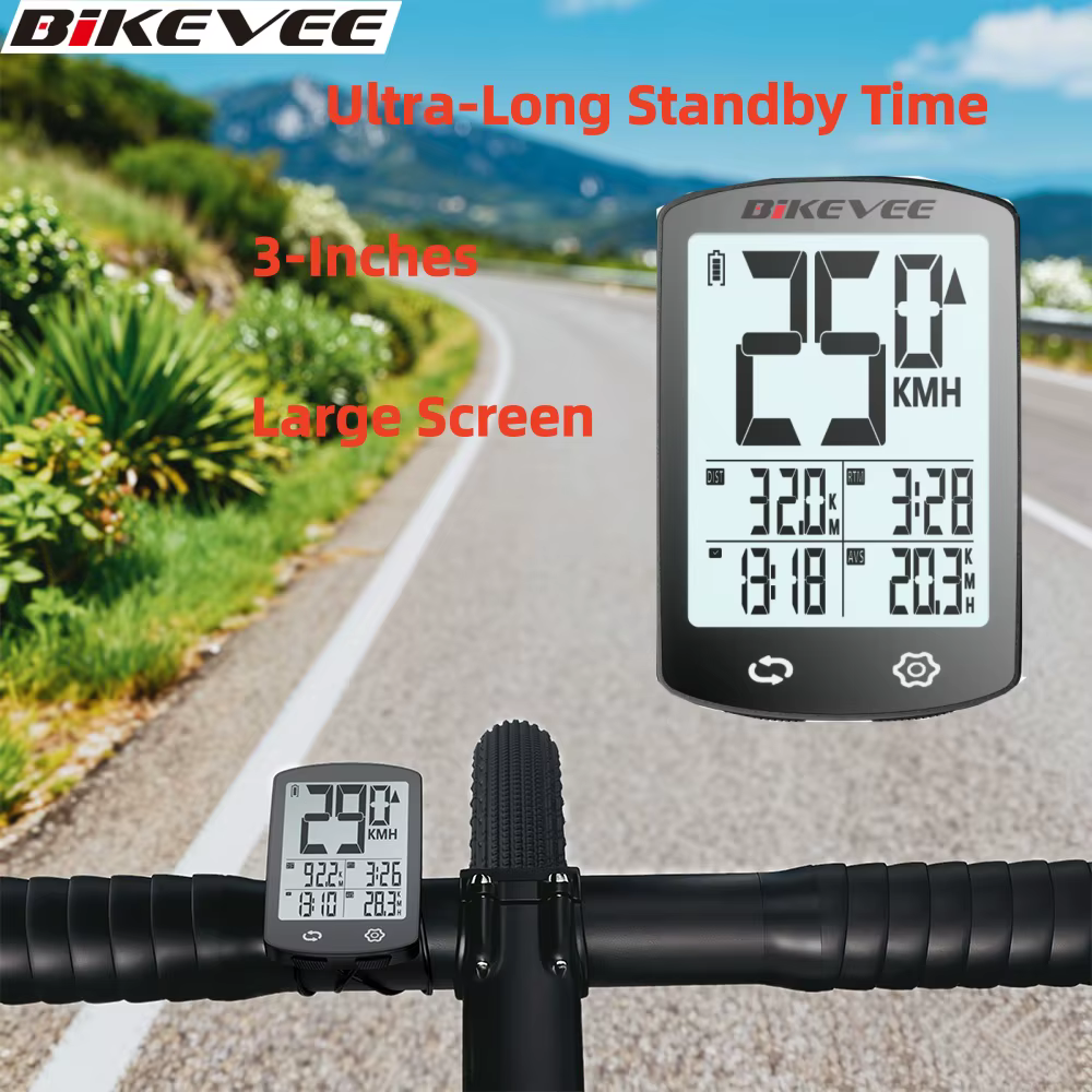 Ordinateur de vélo sans fil avec grand écran, compteur de vitesse de vélo rechargeable par USB, odomètre pour une expérience de cyclisme améliorée