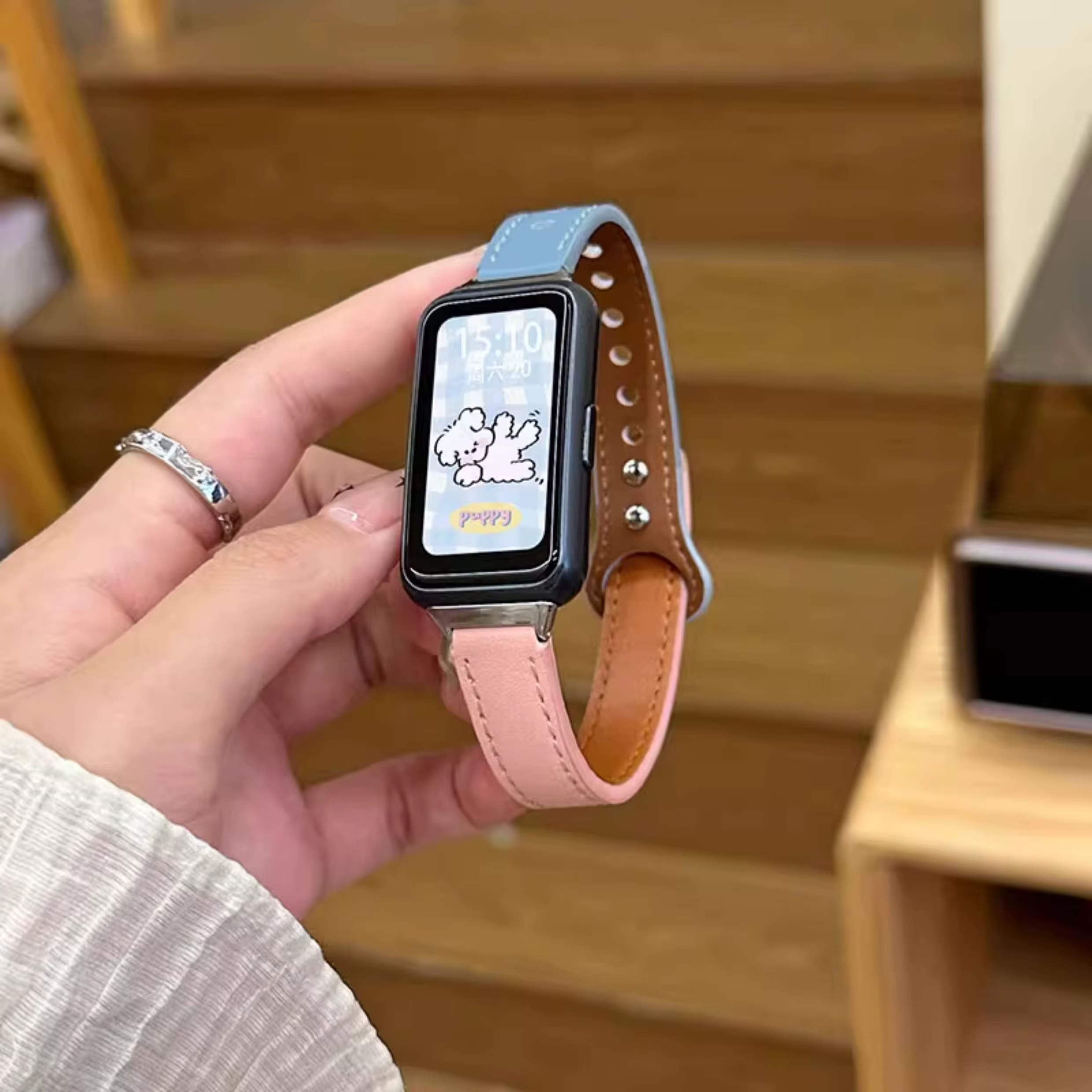 Bracelet en cuir pour Huawei Band 10 9 8