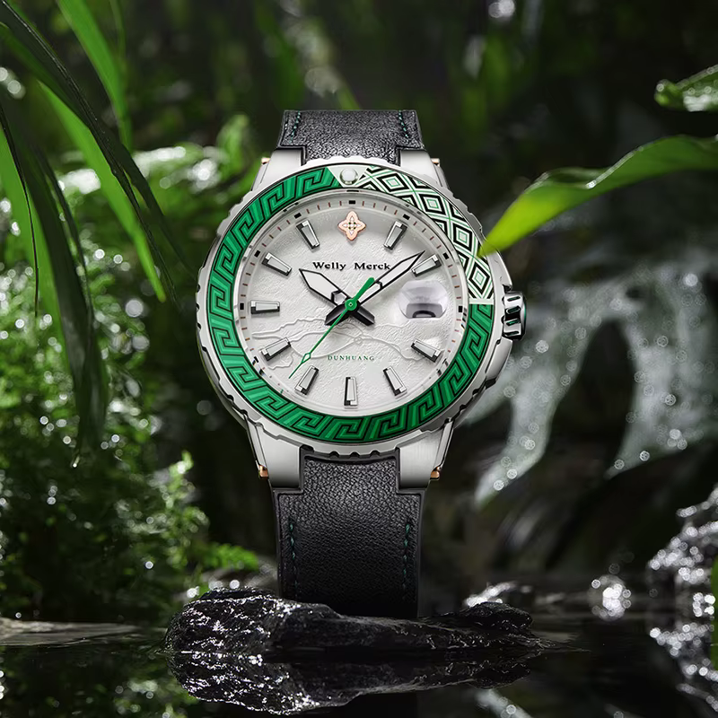 WM montre automatique mécanique marque originale montres édition limitée Collaboration série plongée Welly Merck montre-bracelet pour homme