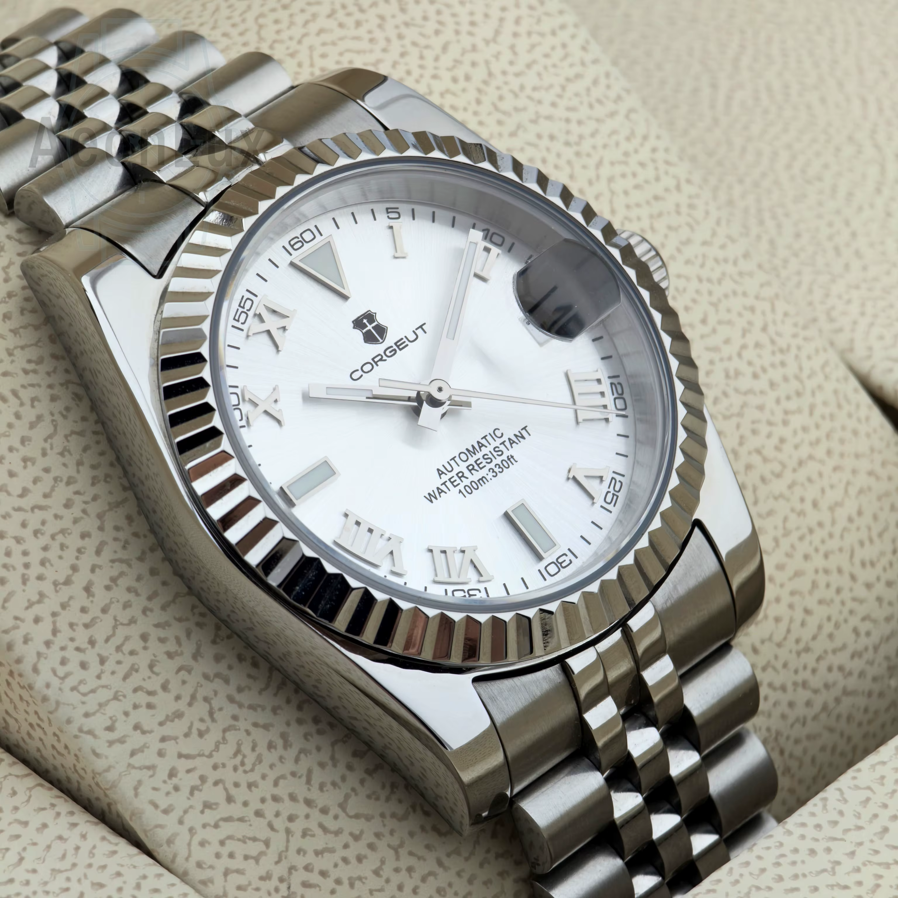 CORGEUT Montre-bracelet de luxe haut de gamme pour homme 36 mm