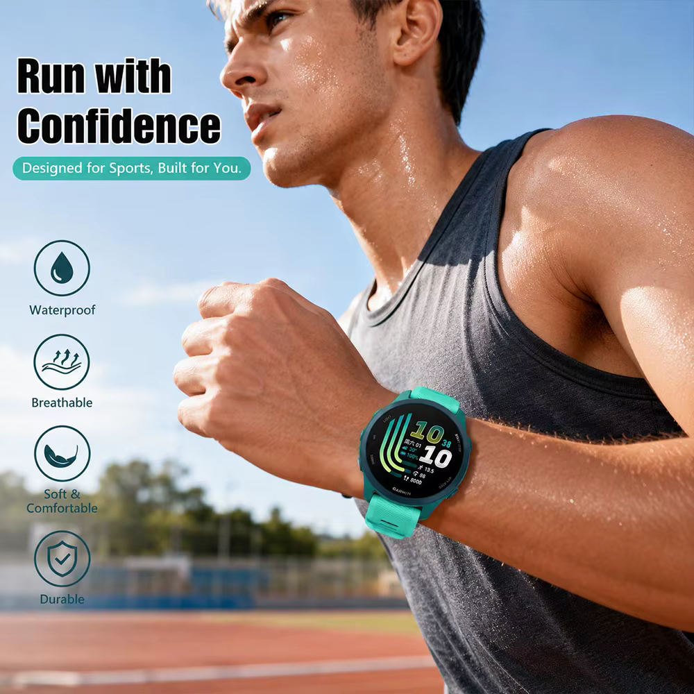 Bracelet de remplacement 1:1 pour Garmin Forerunner 170 158 55 245 645