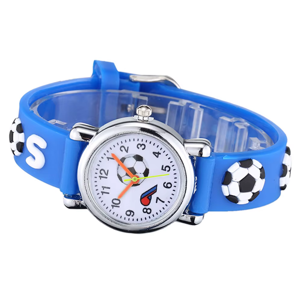 Mode dessin animé mignon 3D Football montre garçons montres enfants
