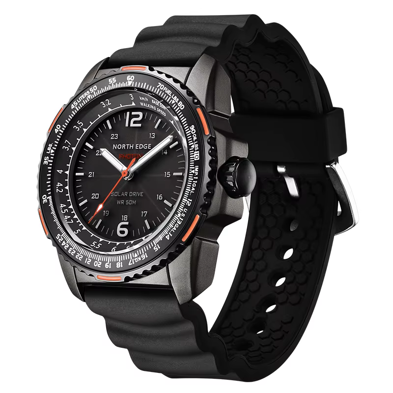 Montre solaire d'extérieur pour hommes