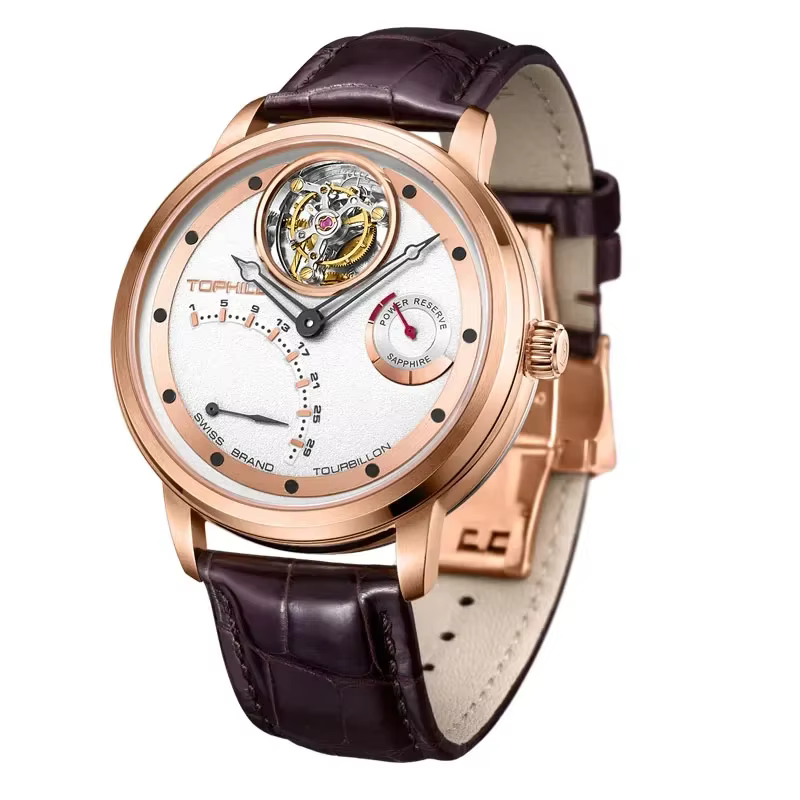 Montre à tourbillon étanche pour homme