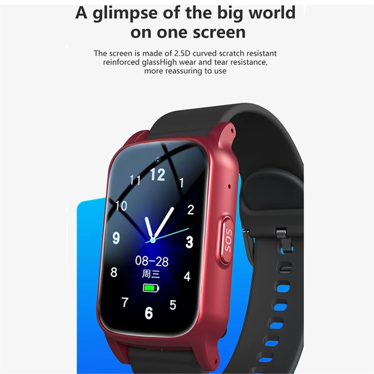 Montre intelligente pour personnes âgées 4G avec GPS