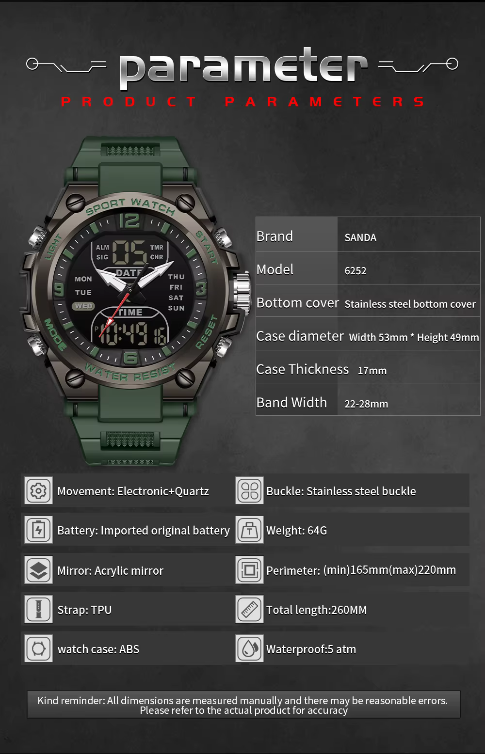 Montres militaires tactiques pour hommes