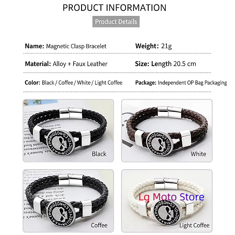 Accessoires de style pour moto Harley Davidson, bracelets vikings tressés en cuir pour hommes et garçons, bracelets vintage