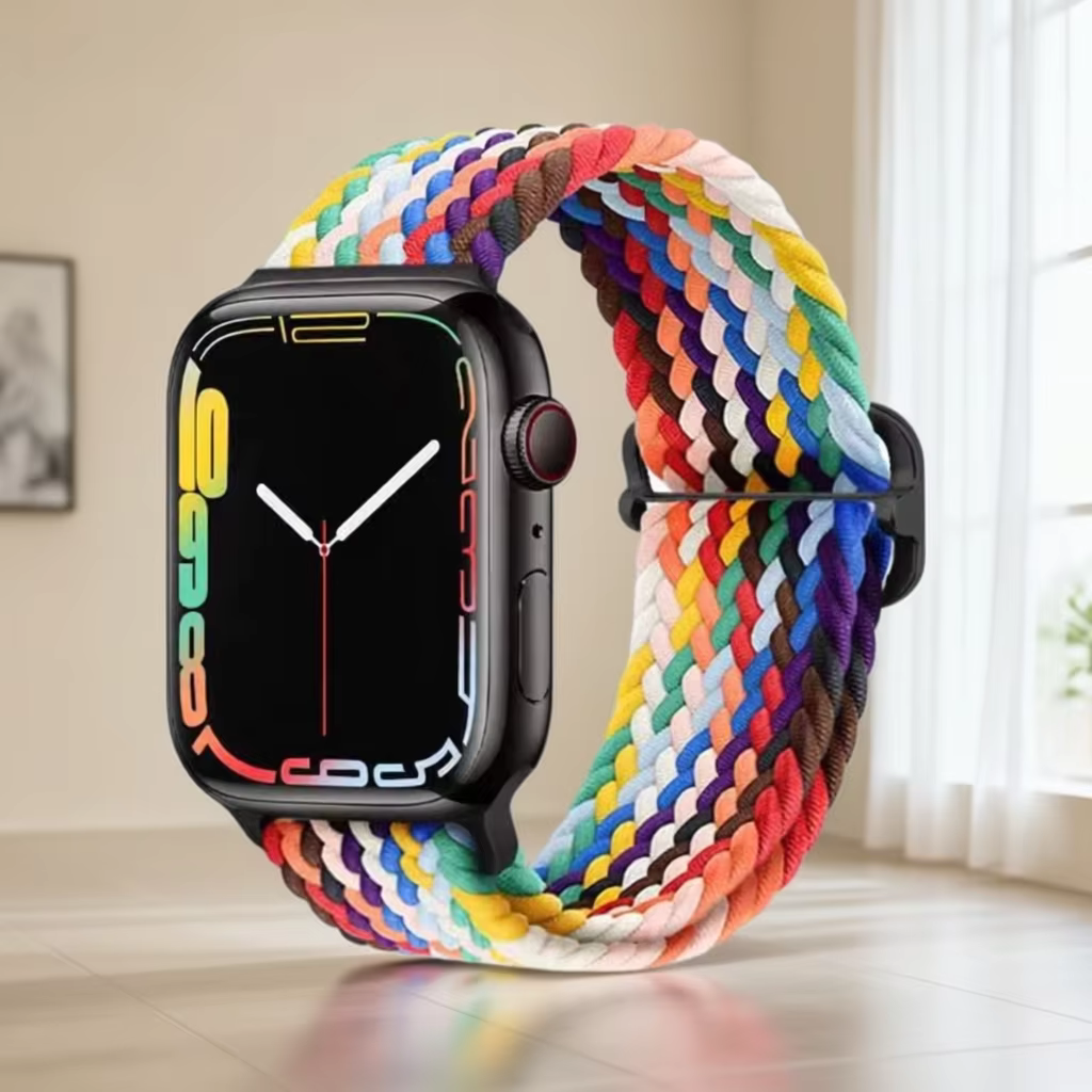 Bracelet en nylon tissé respirant et doux pour Apple IWatch Series 11 10 9 8 7 6 5 4 SE 40/41/42/44/45/46mm