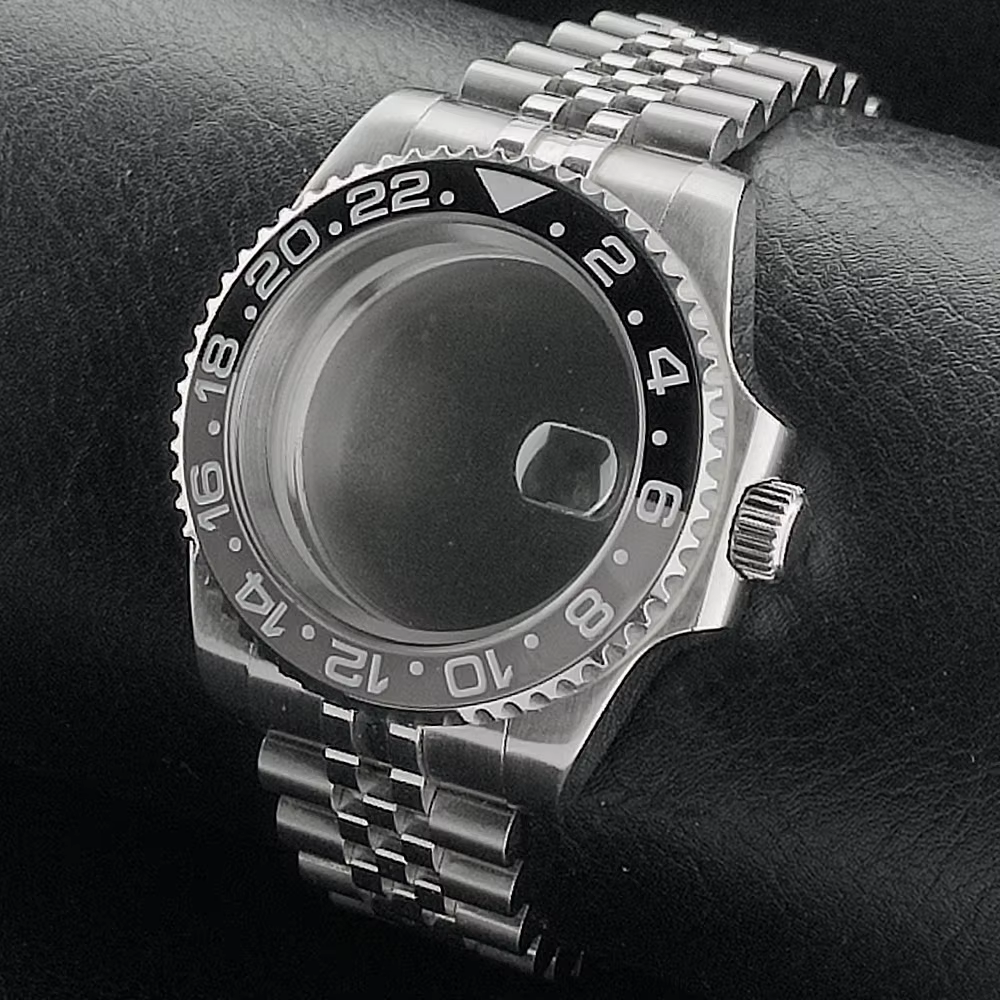 Boîtier de montre Gstuff 40MM Verre saphir à rotation bidirectionnelle adapté au mouvement NH-34