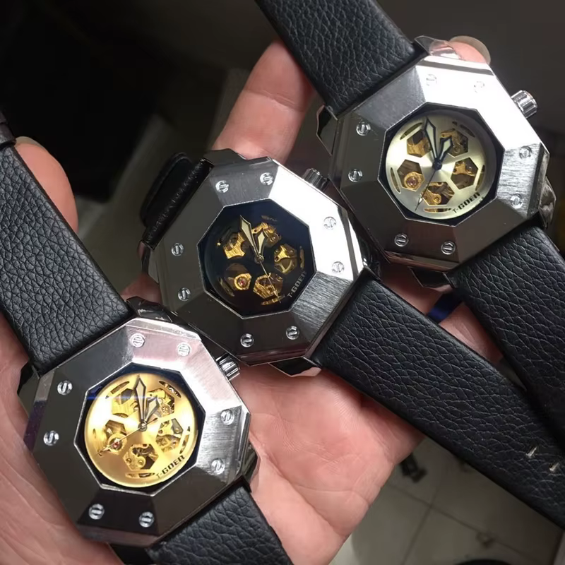 DUGARY montre mécanique automatique conception de football creux étanche pour hommes mode montre-bracelet lumineuse Relogio Masculino horloge