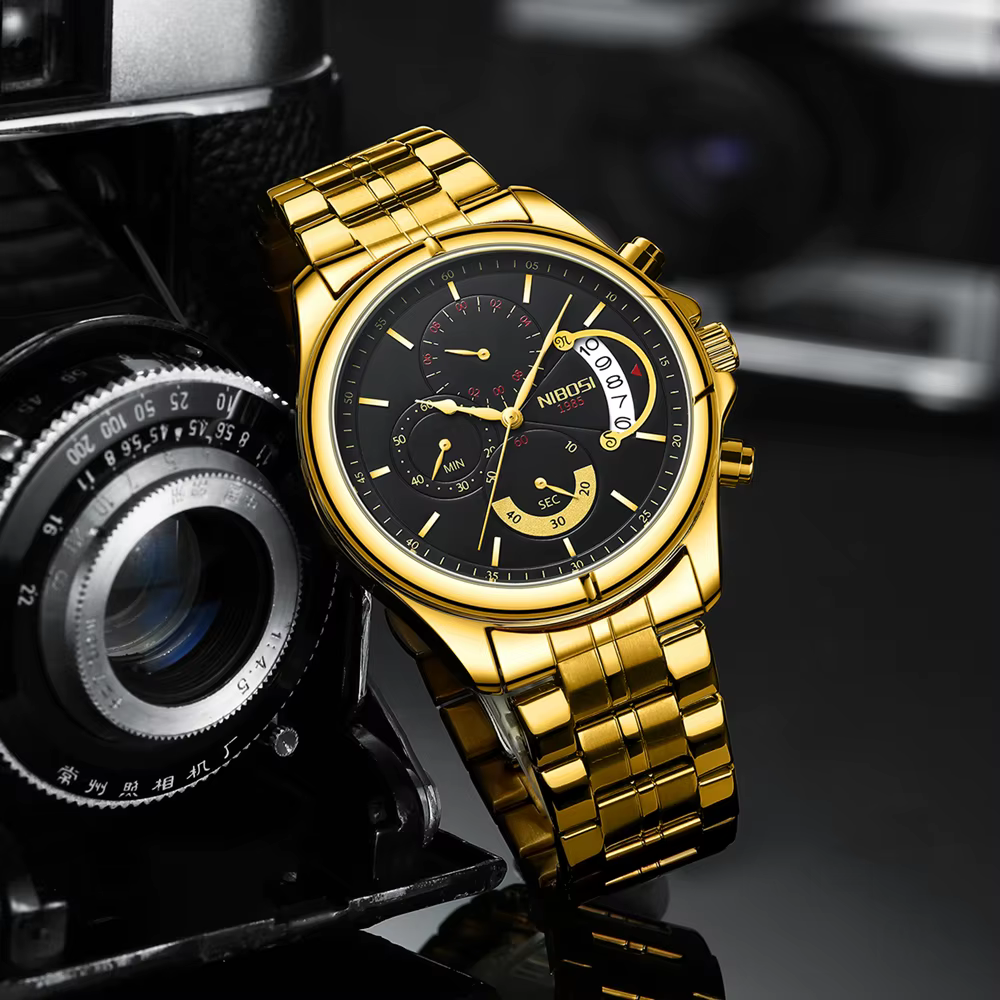 NIBOSI montres pour hommes liquidation vente directe d'usine à perte affaire étanche mode luxe