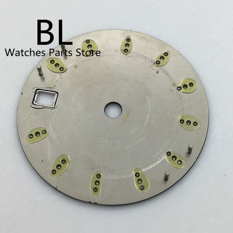 Cadran de montre bleu BL 29mm, vert, design Shoous Araneose, adapté au mouvement mécanique automatique NH35 NH36, couronne d'horloge 3/3, 8 heures