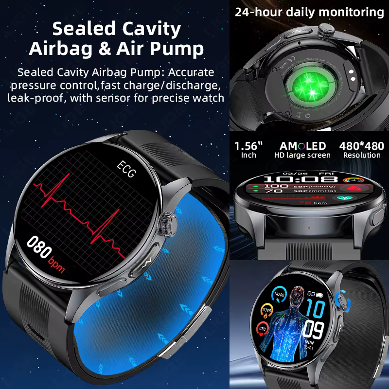 Montre connectée LIGE avec pompe à air