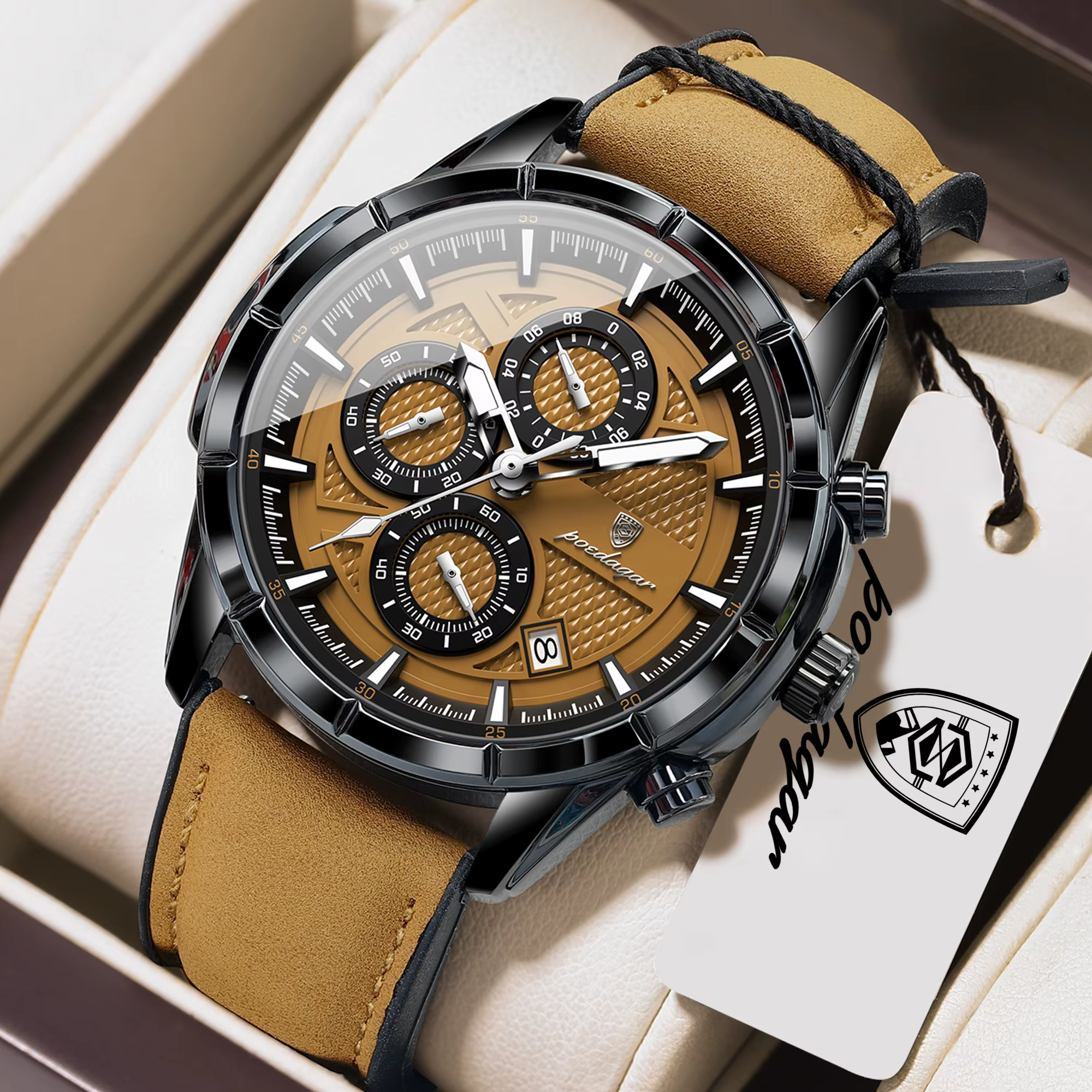 Montre-bracelet vintage pour homme POEDAGAR