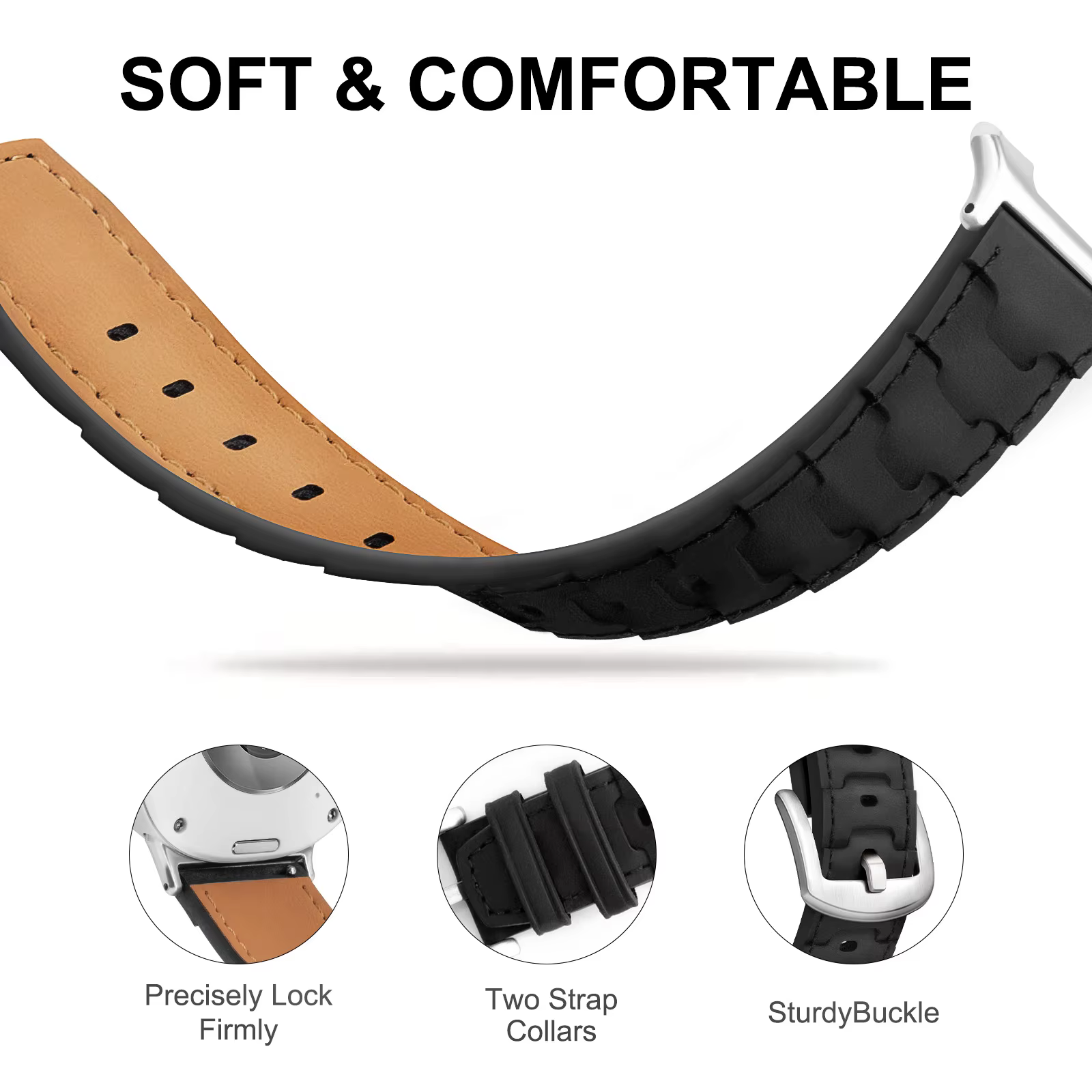 Bracelet de montre en cuir pour Samsung Galaxy Watch 8