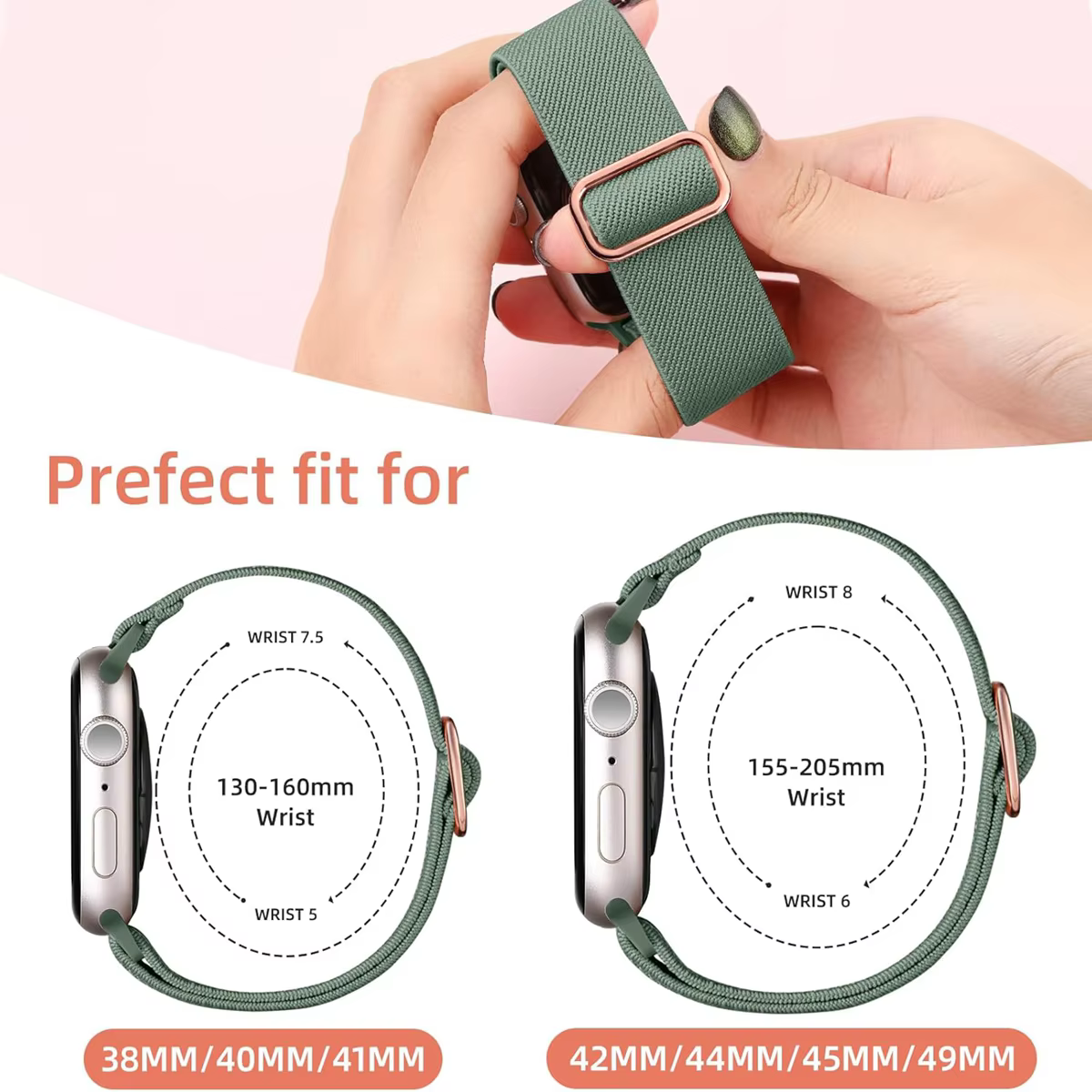 Lot de 3 bracelets élastiques pour Apple Watch
