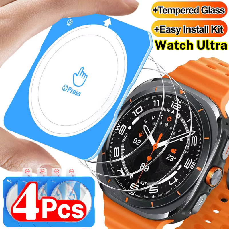 1/2/3/4 ensemble de Films en verre trempé pour Samsung Galaxy Watch Ultra 2025 47mm protecteurs d'écran anti-rayures avec Kit facile à installer