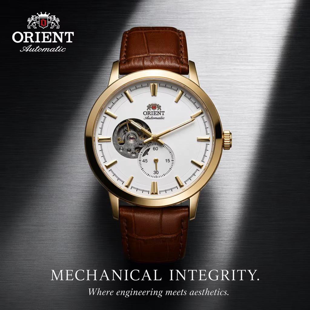 Montre mécanique automatique ORIENT Open Heart Skeleton avec petit cadran secondaire